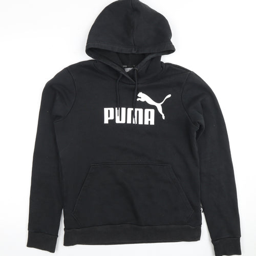 Puma Black Unisex Pullover Hoodie, Size 12, Casual Style