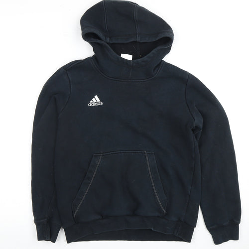 Adidas Boys Black Pullover Hoodie 11-12 Years