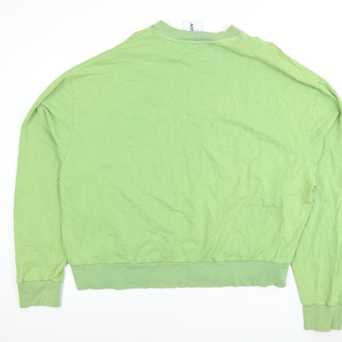 Collusion Men’s Green Cotton Sweatshirt, Size M, Pullover