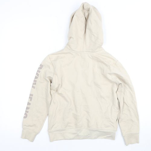 DKNY Kids Beige Hoodie with Logo, Size 8 Years