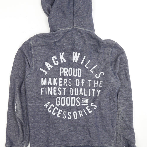 Jack Wills Men's Blue XS Full Zip Hoodie