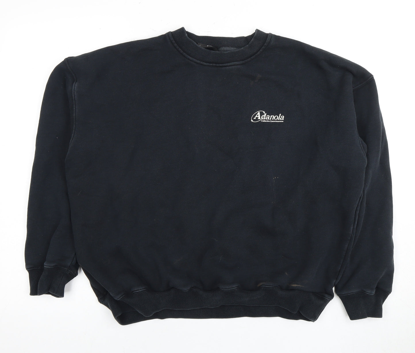 Adanola Unisex Black Pullover Sweatshirt S