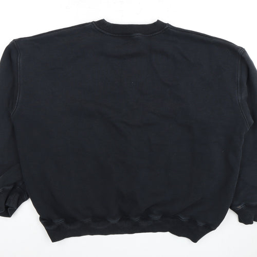 Adanola Unisex Black Pullover Sweatshirt S