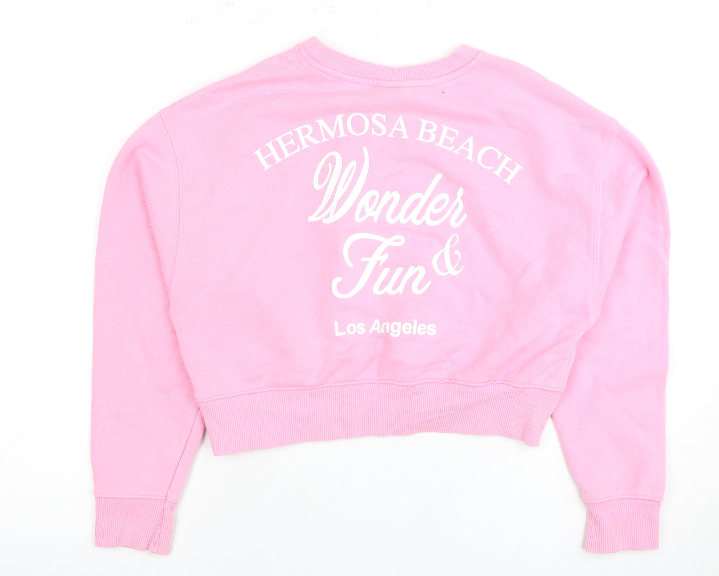 Zara Girls Pink Pullover Sweatshirt 11-12 Years Graphic Print