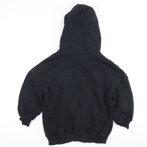 Boys Black Pullover Hoodie 5 Years - Hooded Graphic Print