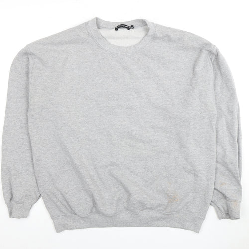 Prettylittlething Grey Unisex Sweatshirt Size 18