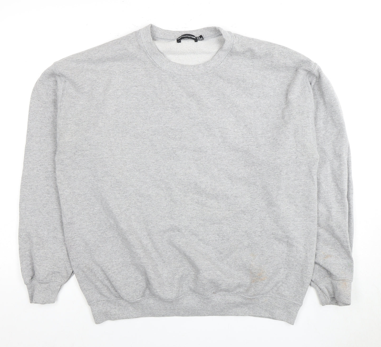 Prettylittlething Grey Unisex Sweatshirt Size 18
