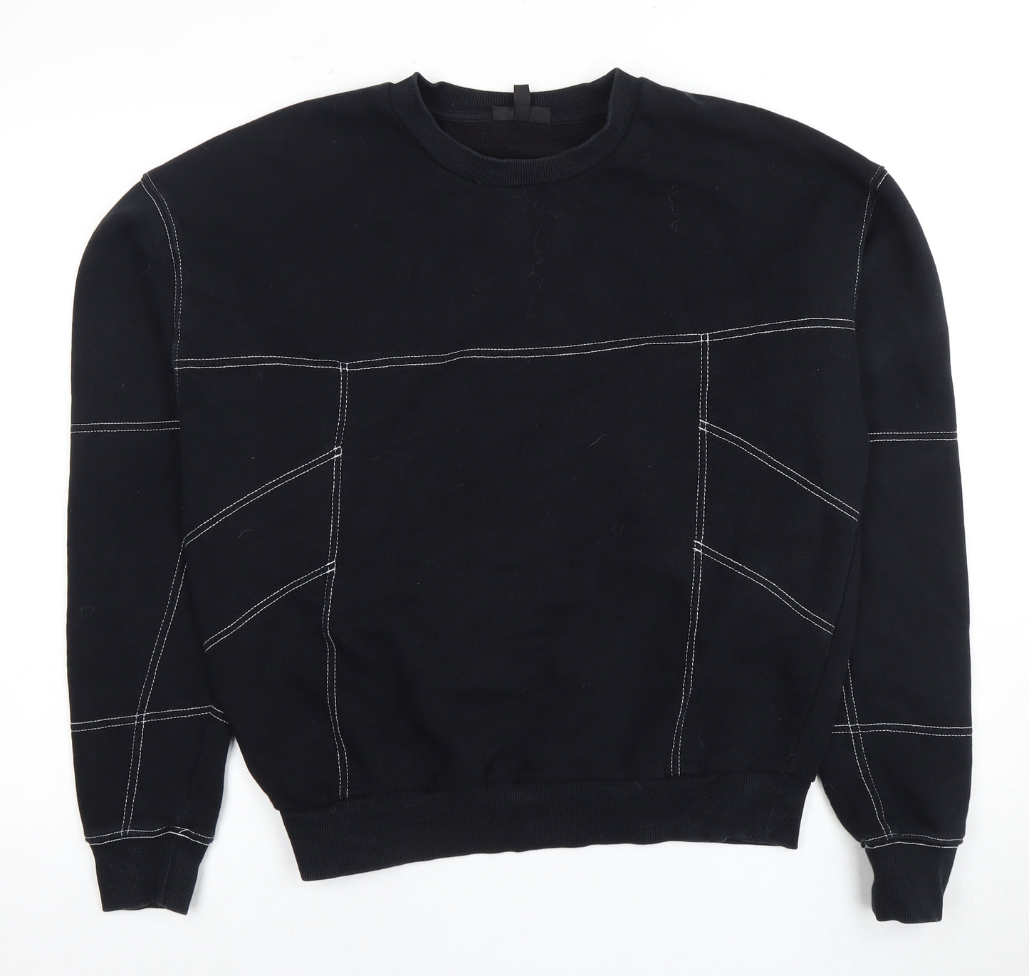 Topshop Women's Black Sweatshirt, Size UK 8, Casual Wear