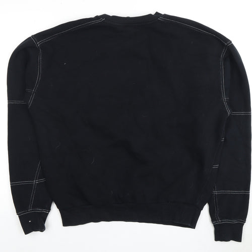 Topshop Women's Black Sweatshirt, Size UK 8, Casual Wear