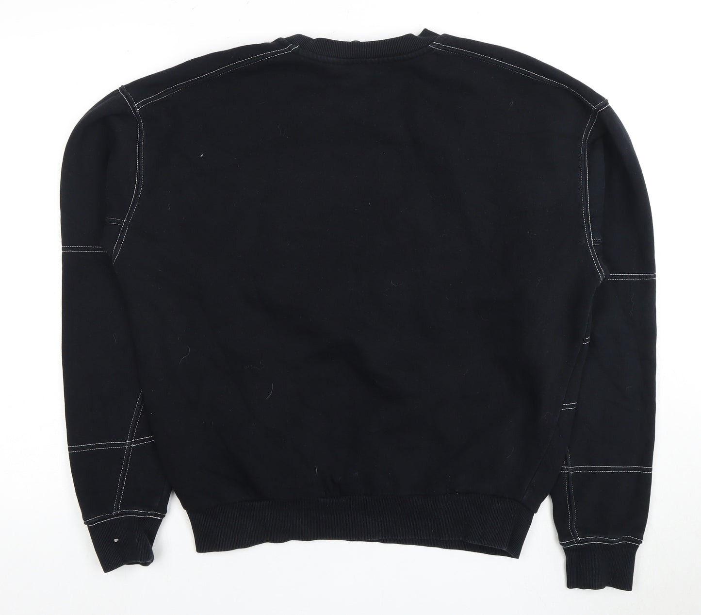 Topshop Women's Black Sweatshirt, Size UK 8, Casual Wear