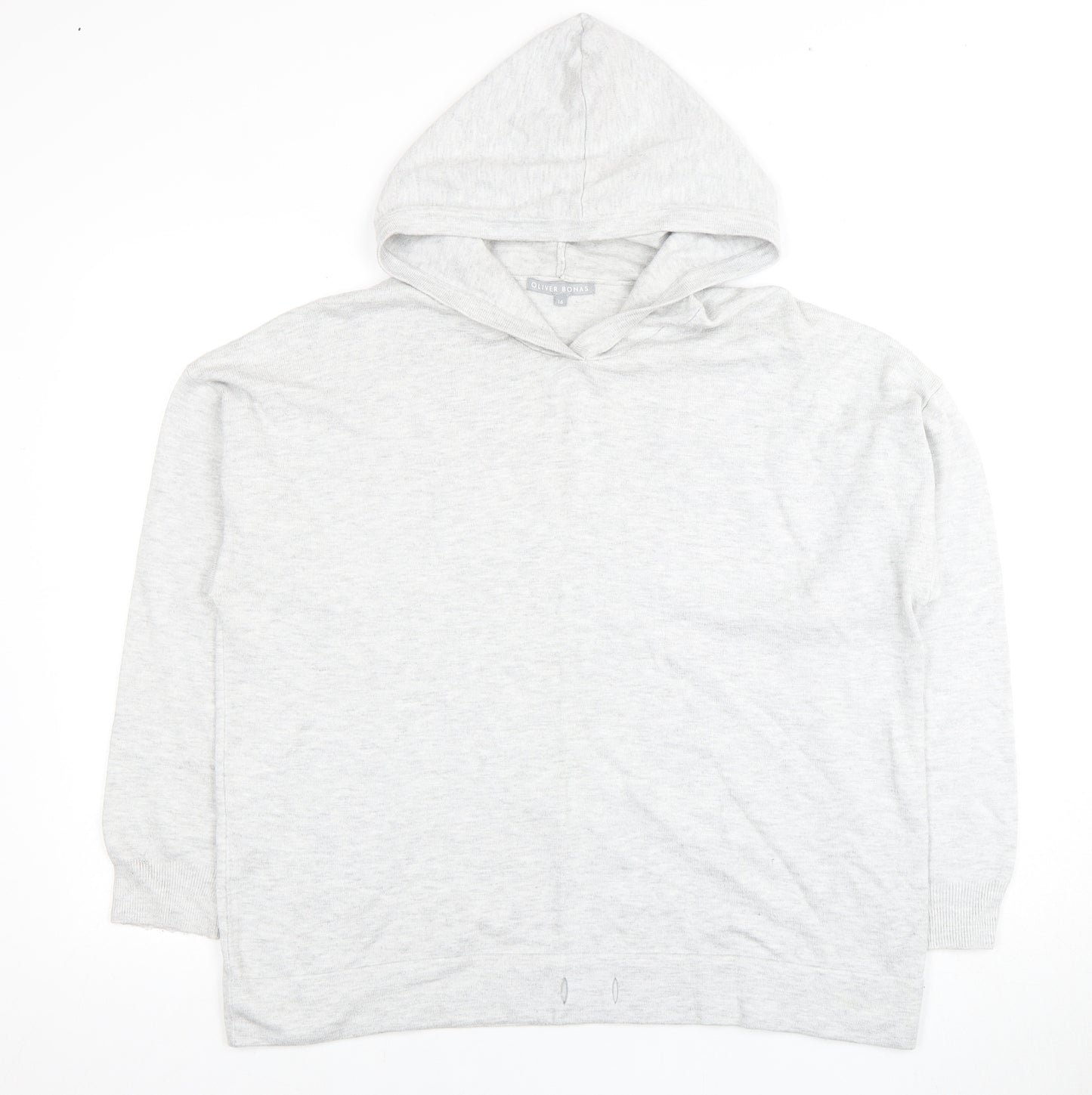 Oliver Bonas Women's Grey Hoodie, Size 18, Pullover