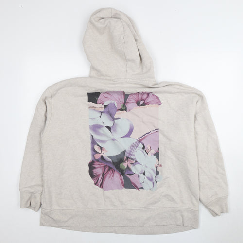 H&M x Helena Christensen Women's Beige Graphic Pullover Hoodie