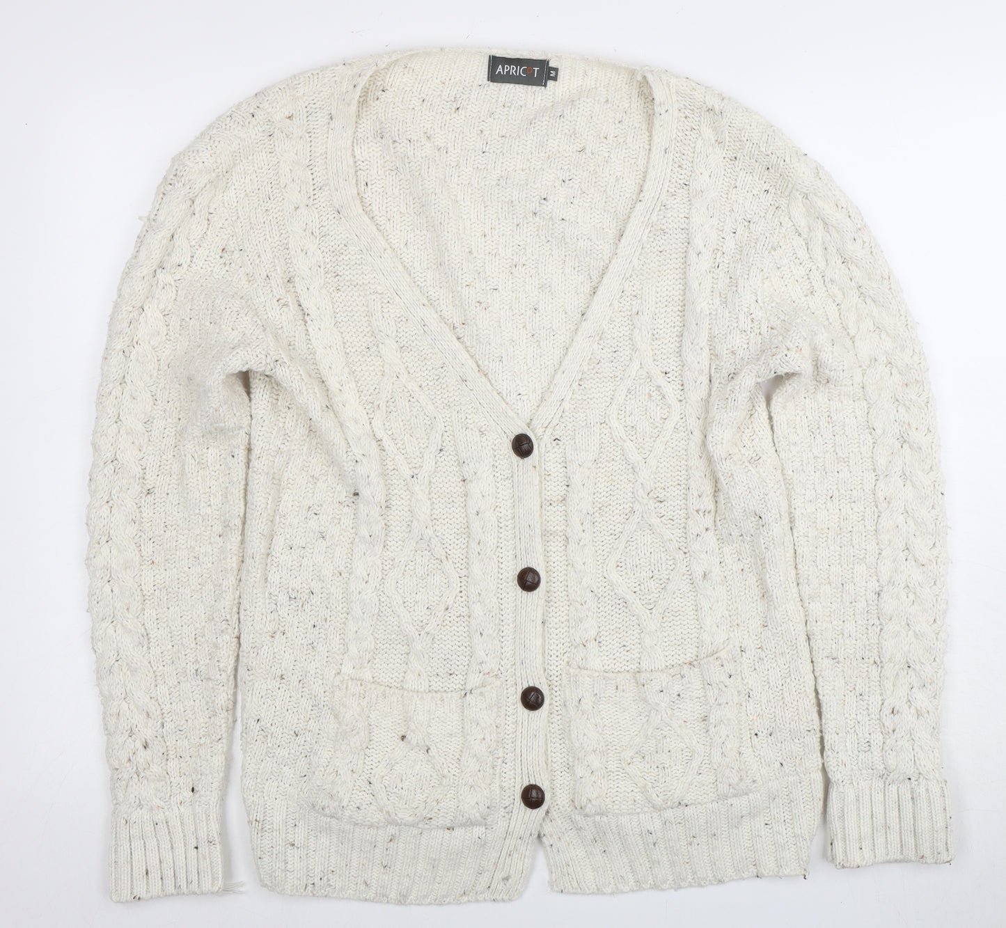 Apricot Women's Ivory Knit Cardigan Size M