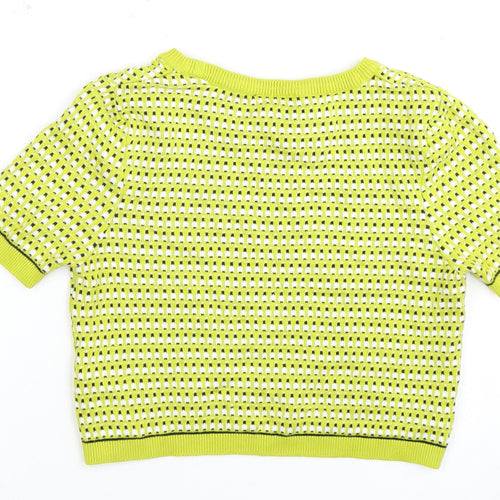 Topshop Women's Green Cropped Knit Top, UK 8