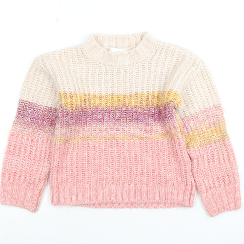Marks and Spencer Girls Multicoloured Pullover Jumper - Size 6