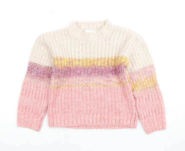 Marks and Spencer Girls Multicoloured Pullover Jumper - Size 6