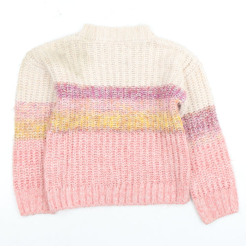 Marks and Spencer Girls Multicoloured Pullover Jumper - Size 6