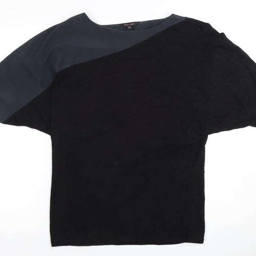Frank Lyman Women's Black Colourblock Top, Size 10