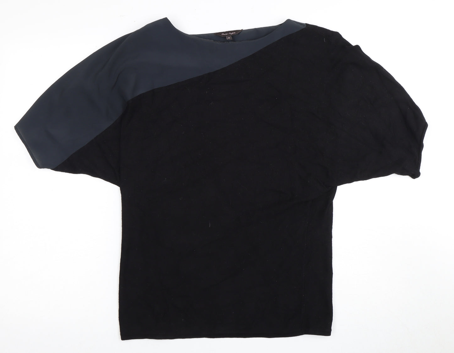 Frank Lyman Women's Black Colourblock Top, Size 10