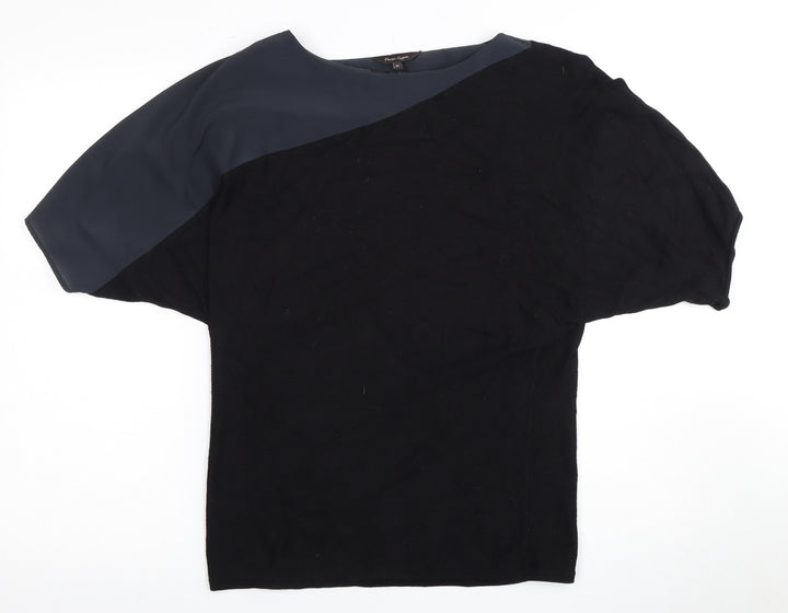 Frank Lyman Women's Black Colourblock Top, Size 10