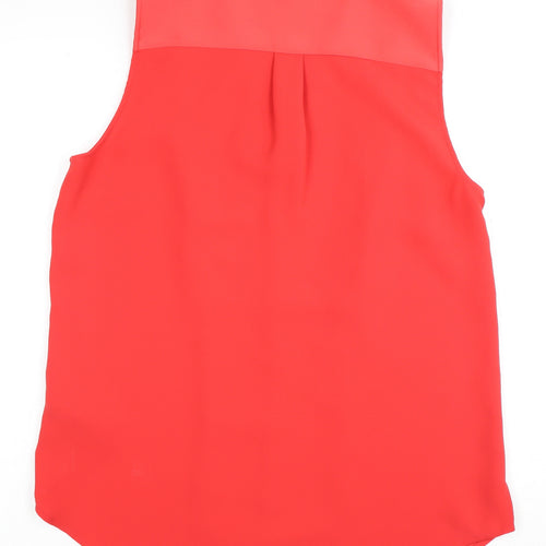 L.K. Bennett Women's Red Sleeveless Top, Size 12, Polyester