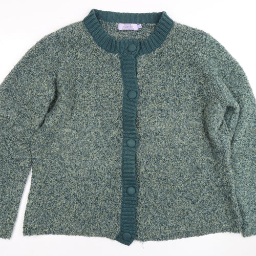 Honor Millburn Women's Green Wool Cardigan - L