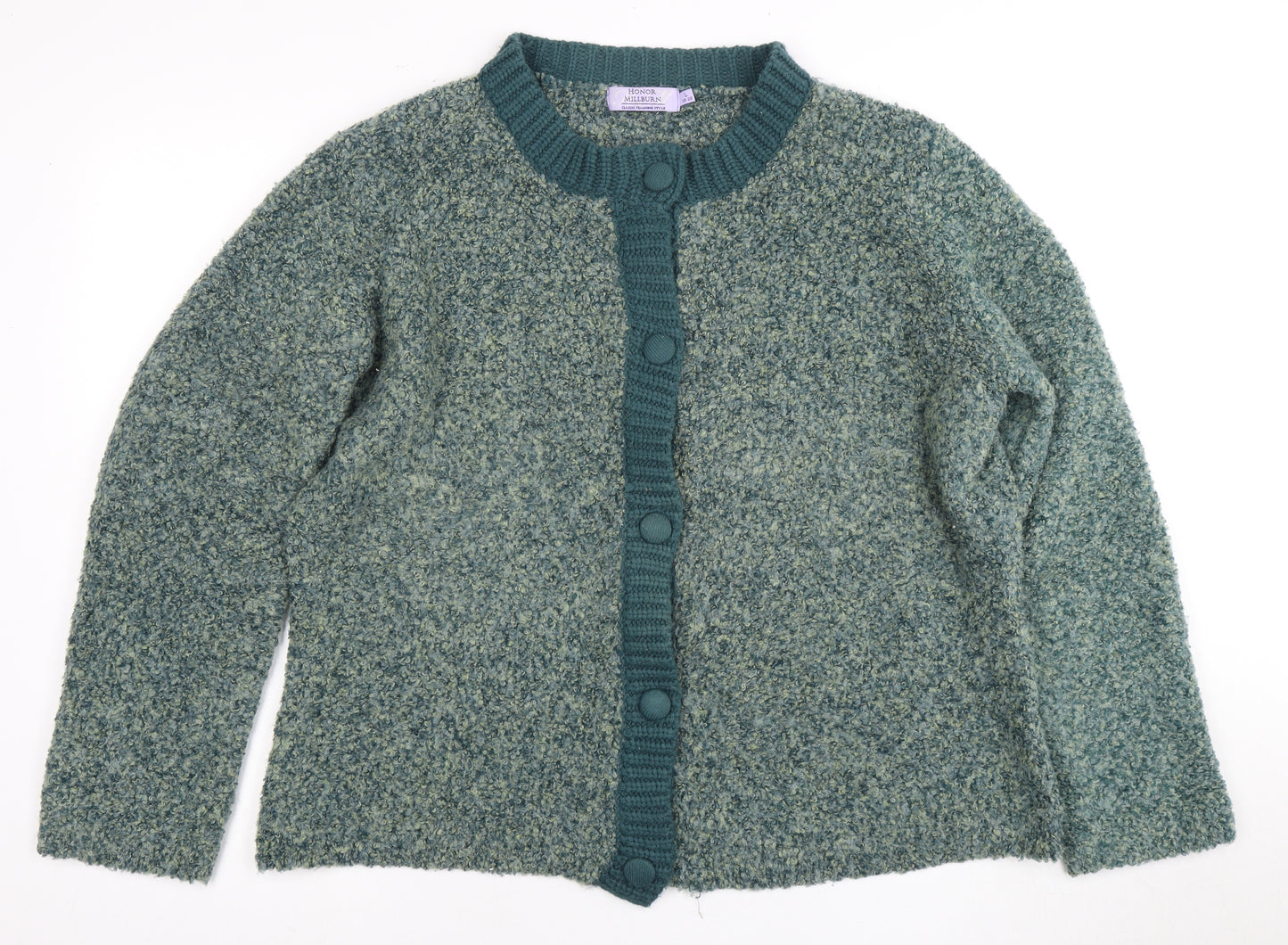 Honor Millburn Women's Green Wool Cardigan - L