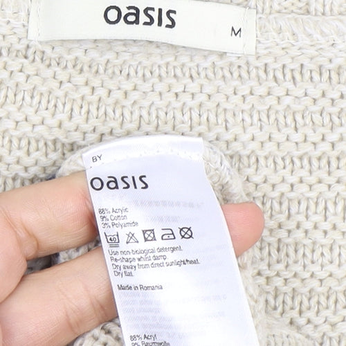 Oasis Women's Beige Pullover Jumper, Size M