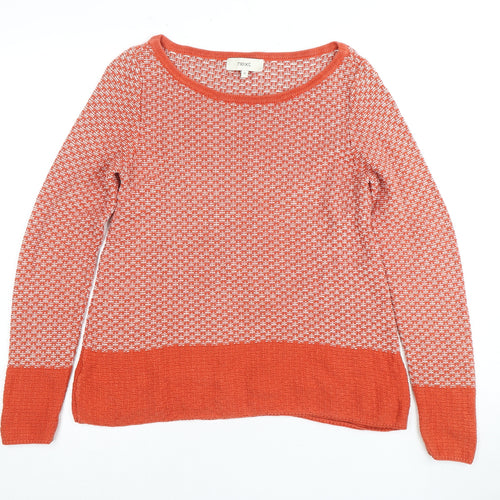 Next Women's Red Geometric Knit Jumper Size 10
