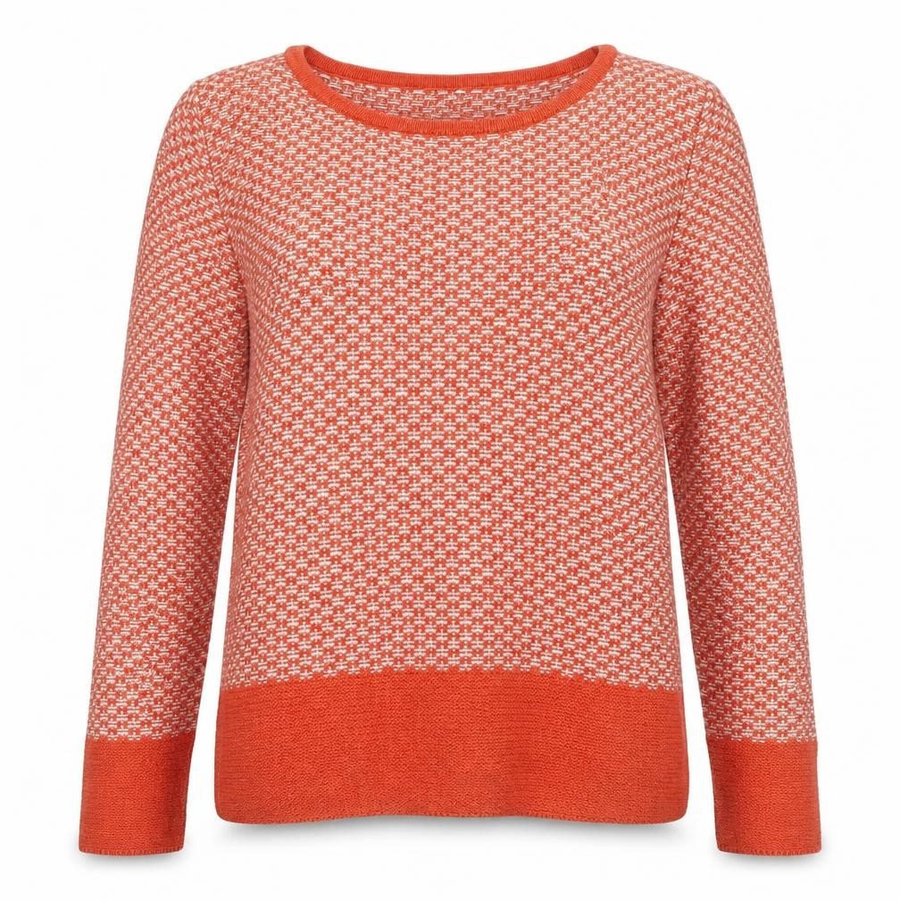 Front view of Next Women's Red Geometric Knit Jumper, size 10