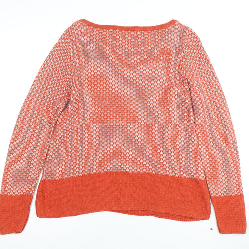 Next Women's Red Geometric Knit Jumper Size 10