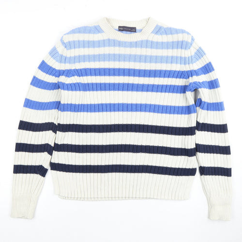 Marks and Spencer Women's Blue Striped Pullover