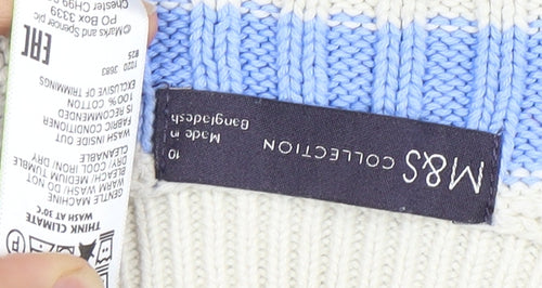 Marks and Spencer Women's Blue Striped Pullover