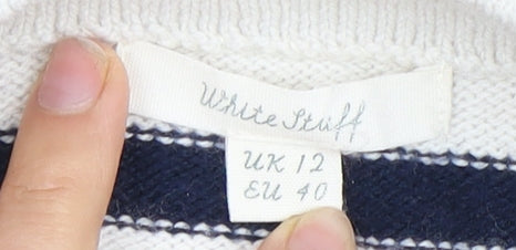 White Stuff Women's Multicoloured Striped Jumper Size 12