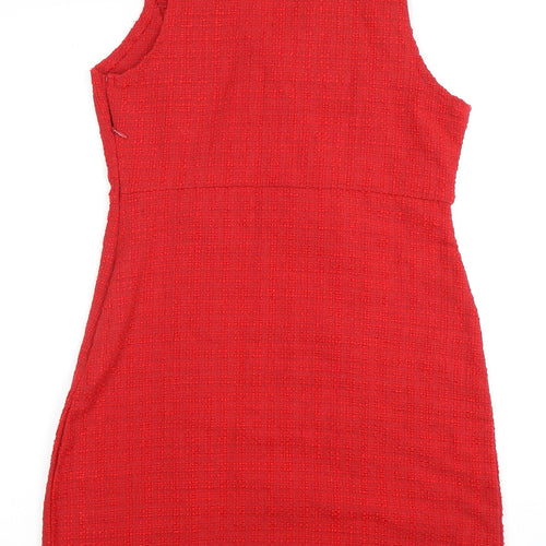 Select Women's Red Short Wrap Dress Size 12