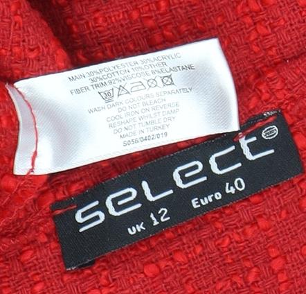 Select Women's Red Short Wrap Dress Size 12