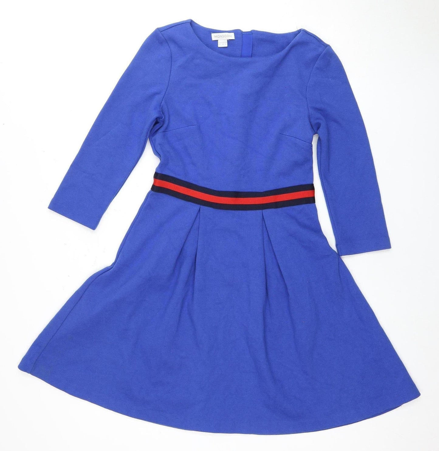 Monsoon Women's Blue Long Sleeve Dress Size 8