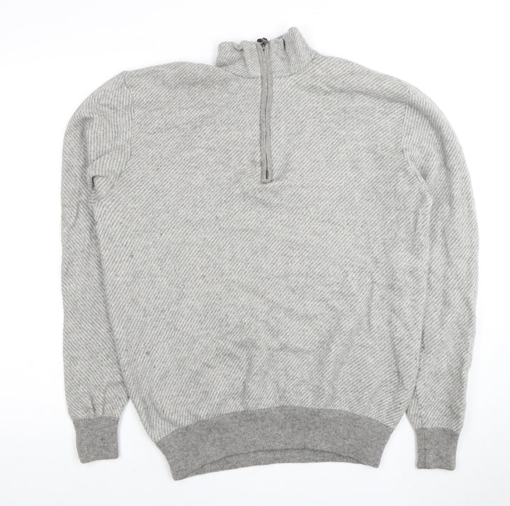 Hart Schaffner Marx XL Grey Full Zip Men's Jumper