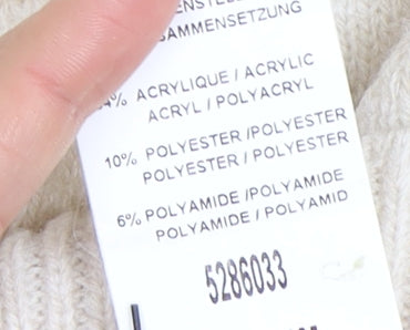 Damart Women's Beige Collared Button Jumper M