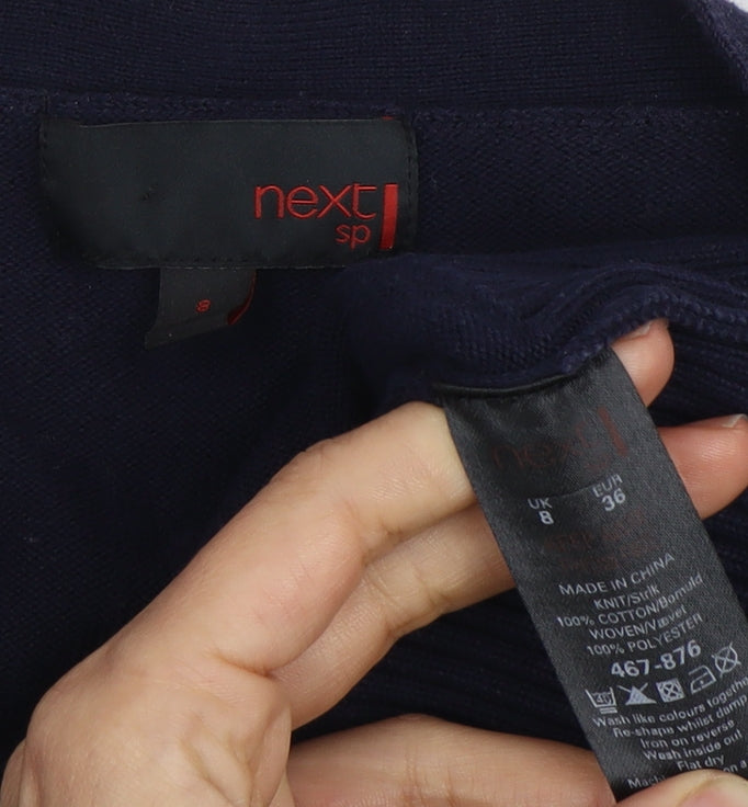 Next Women's Blue Floral Long Sleeve Tunic Blouse