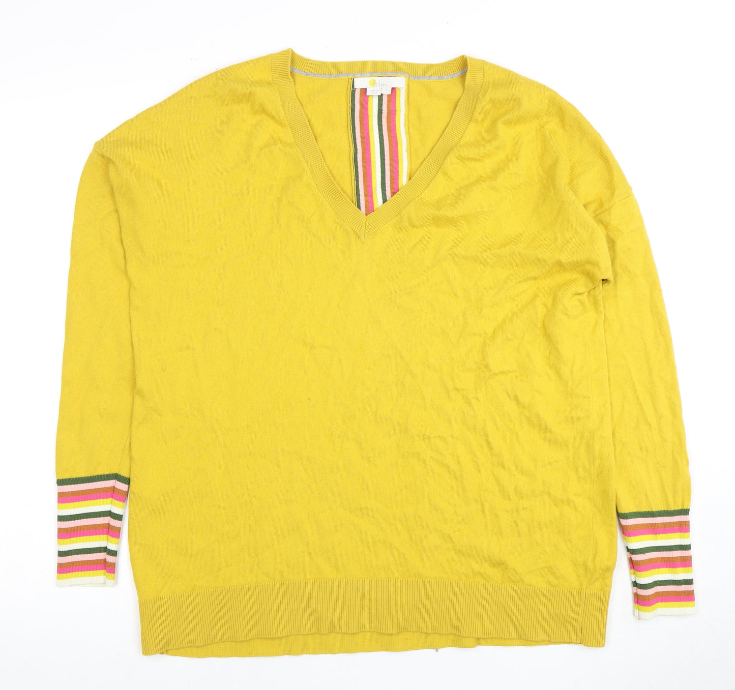 Boden Women's Multicoloured Stripe Pullover Jumper L