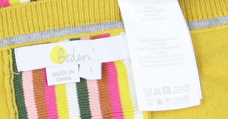 Boden Women's Multicoloured Stripe Pullover Jumper L
