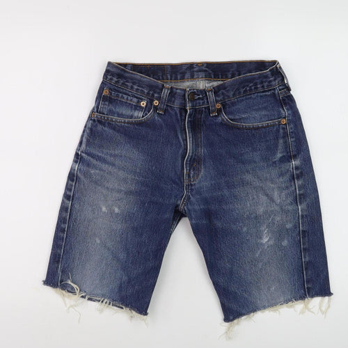 Levi's Men's Blue Denim Shorts 31 Distressed Style