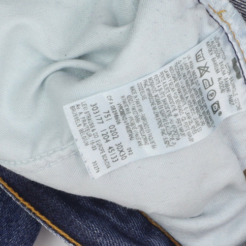 Levi's Men's Blue Denim Shorts 31 Distressed Style