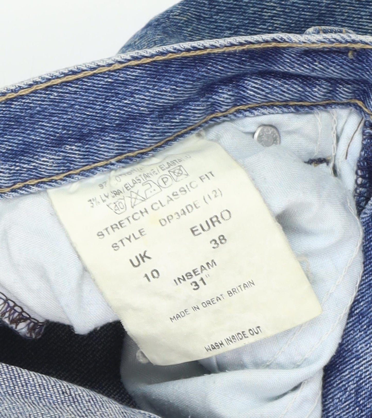DPDenim Women's Blue Straight Classic Fit Jeans Size 10