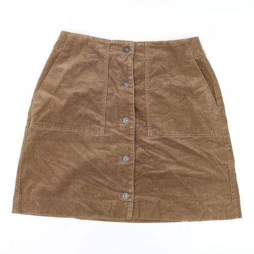 Uniqlo Women's Brown Cotton Pencil Skirt Size 4