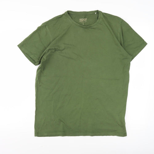Esprit Men's Green Regular Fit Short Sleeve T-Shirt L