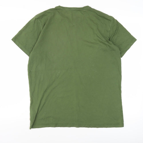Esprit Men's Green Regular Fit Short Sleeve T-Shirt L