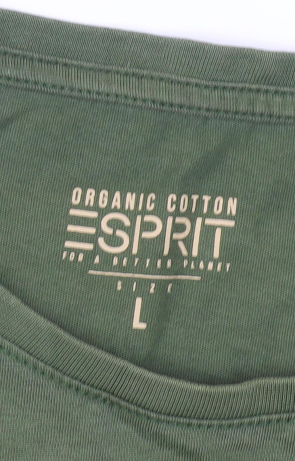 Esprit Men's Green Regular Fit Short Sleeve T-Shirt L