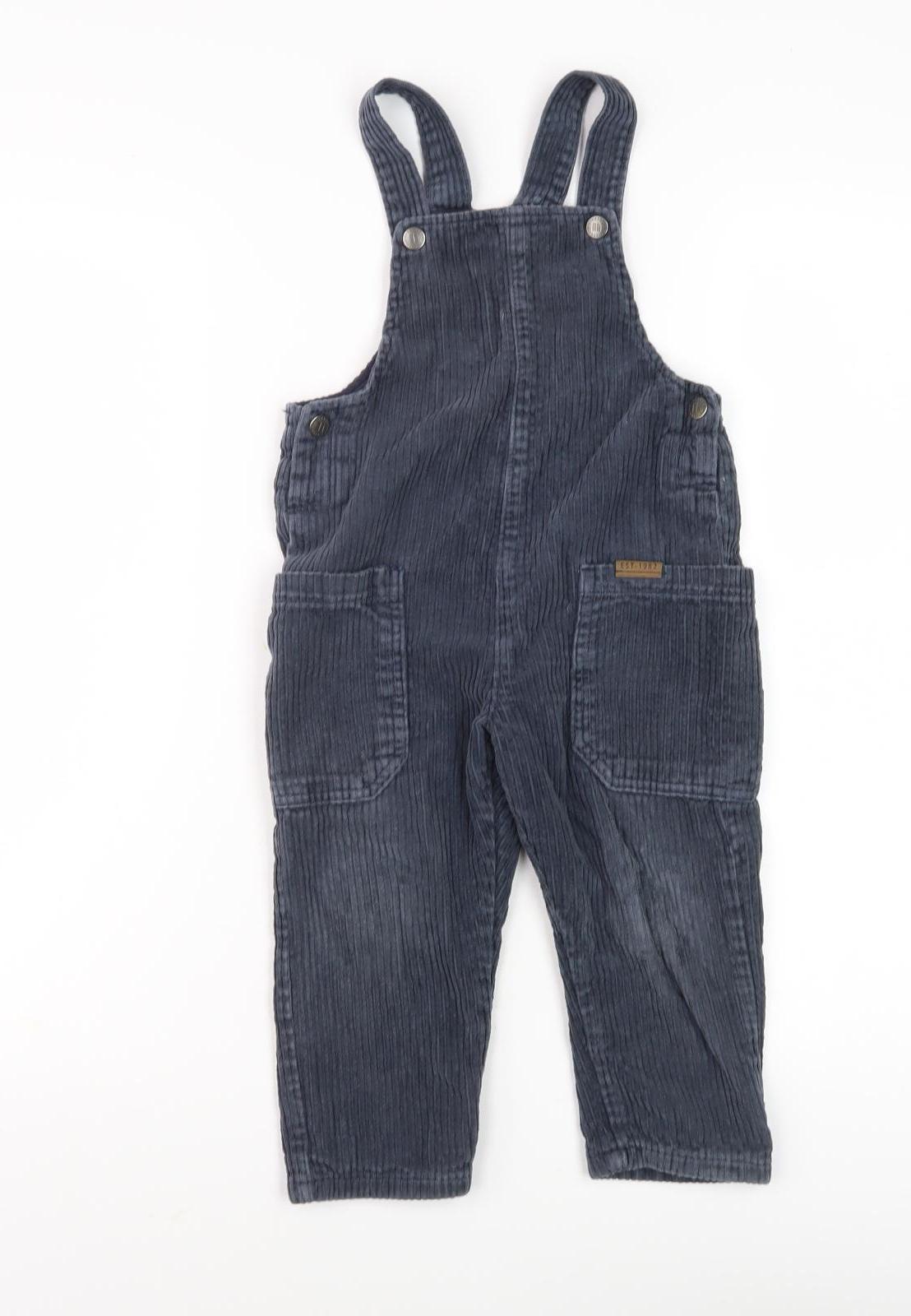 Next Boys Blue Corduroy Dungaree, 2-3 Years, Casual Wear